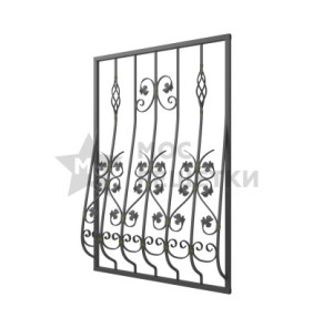 Решетка на окно дутая кованая 8-5